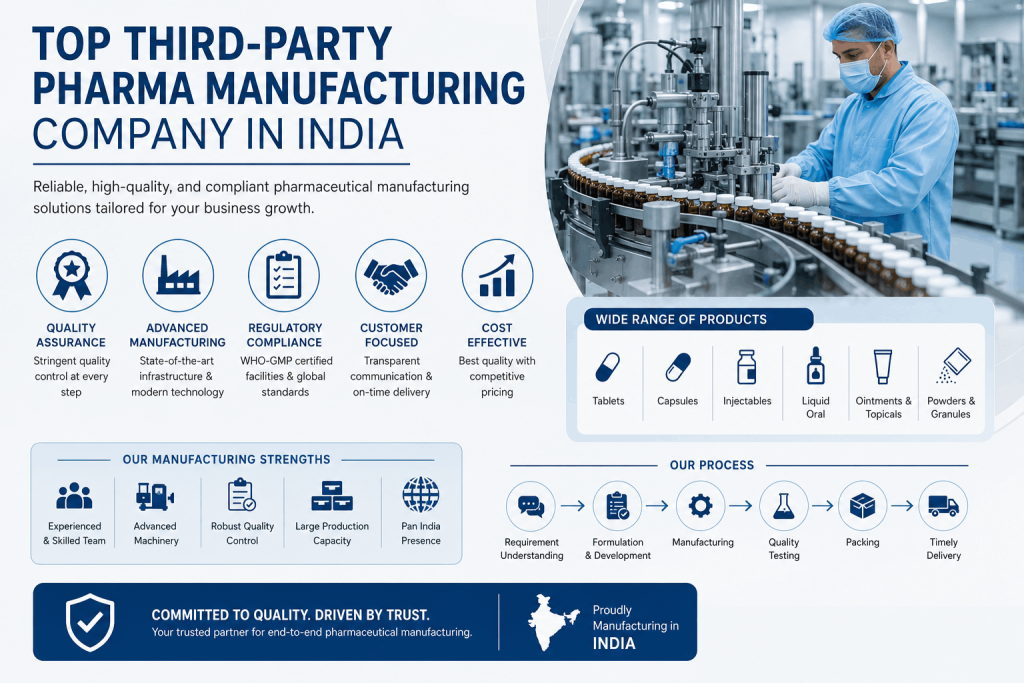 Top 10 Third Party Manufacturing Pharma Companies in India