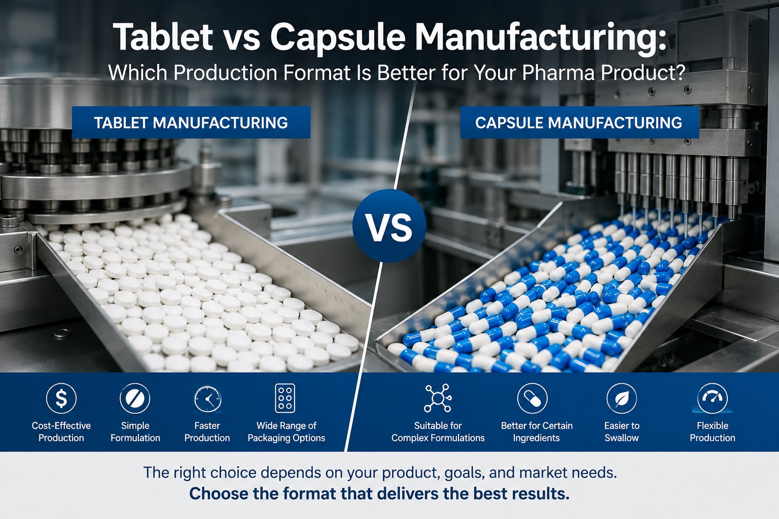 Tablet vs Capsule Manufacturing: Which Production Format Is Better for Your Pharma Product?